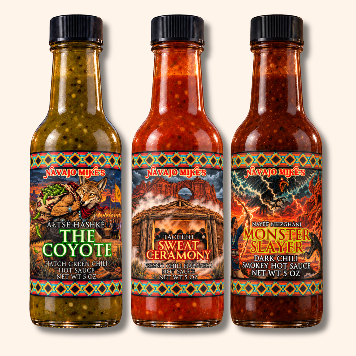 "Legends of the Southwest" Trio Hot Sauce Pack