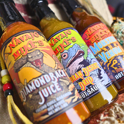 Hot Sauce 3 Pack "Diamondback Juice" "Sonoran Desert Drip" "Monster Venom"