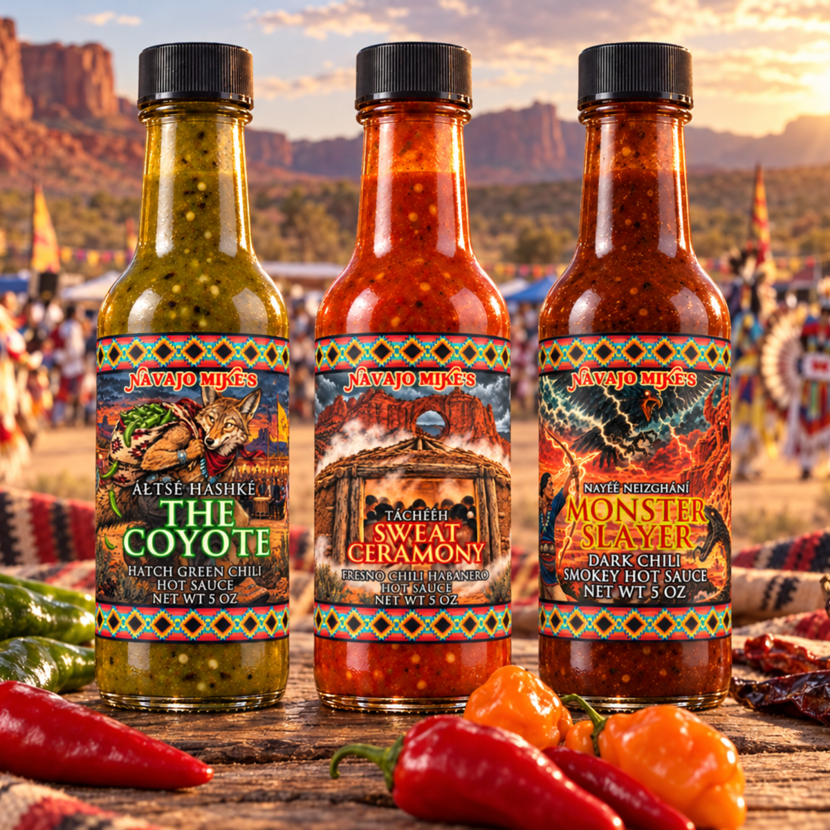 "Legends of the Southwest" Trio Hot Sauce Pack