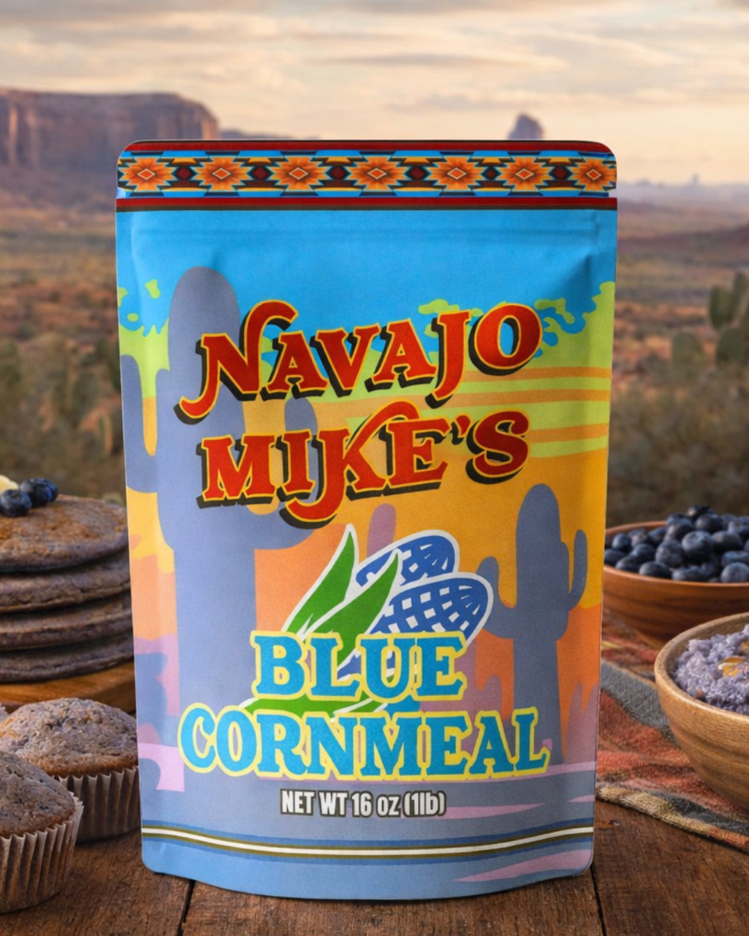 Blue Cornmeal Mix 1lb (16oz)
